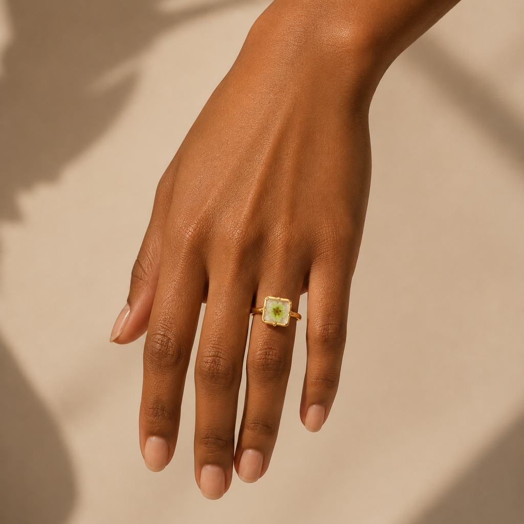 Verdant Bloom Frame Ring