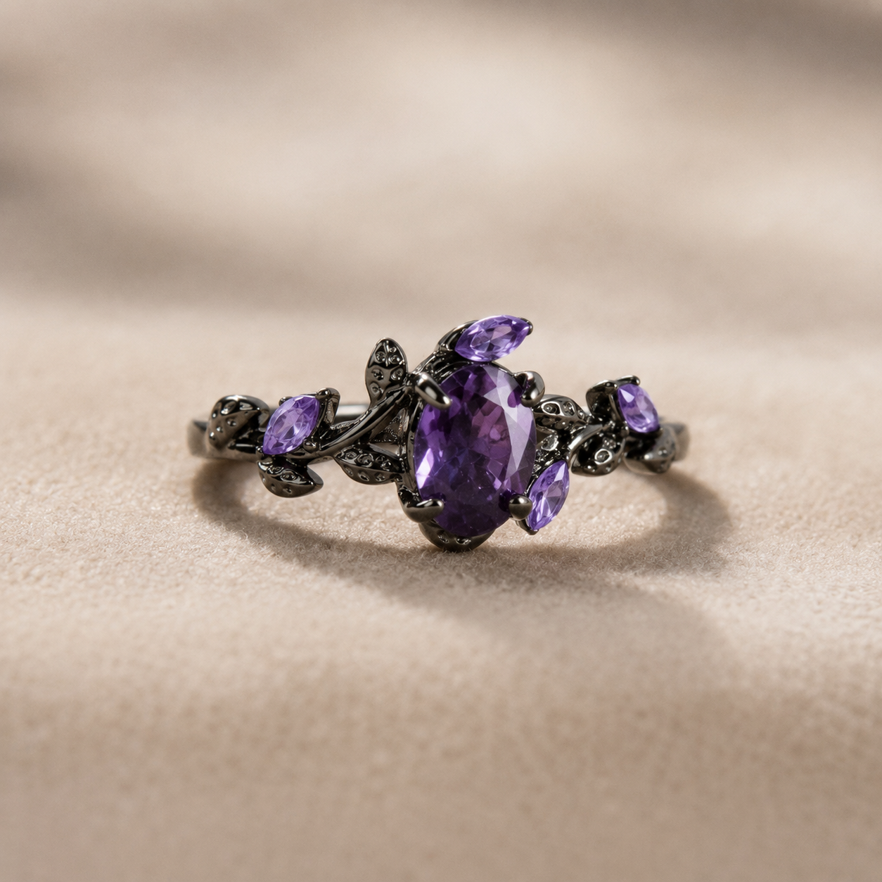Royal Amethyst Bloom Ring