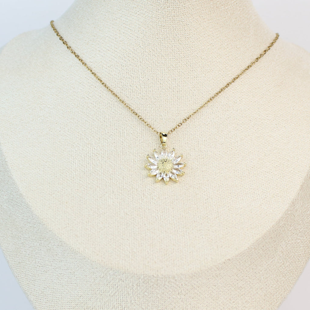 Golden Sunburst Bloom Necklace