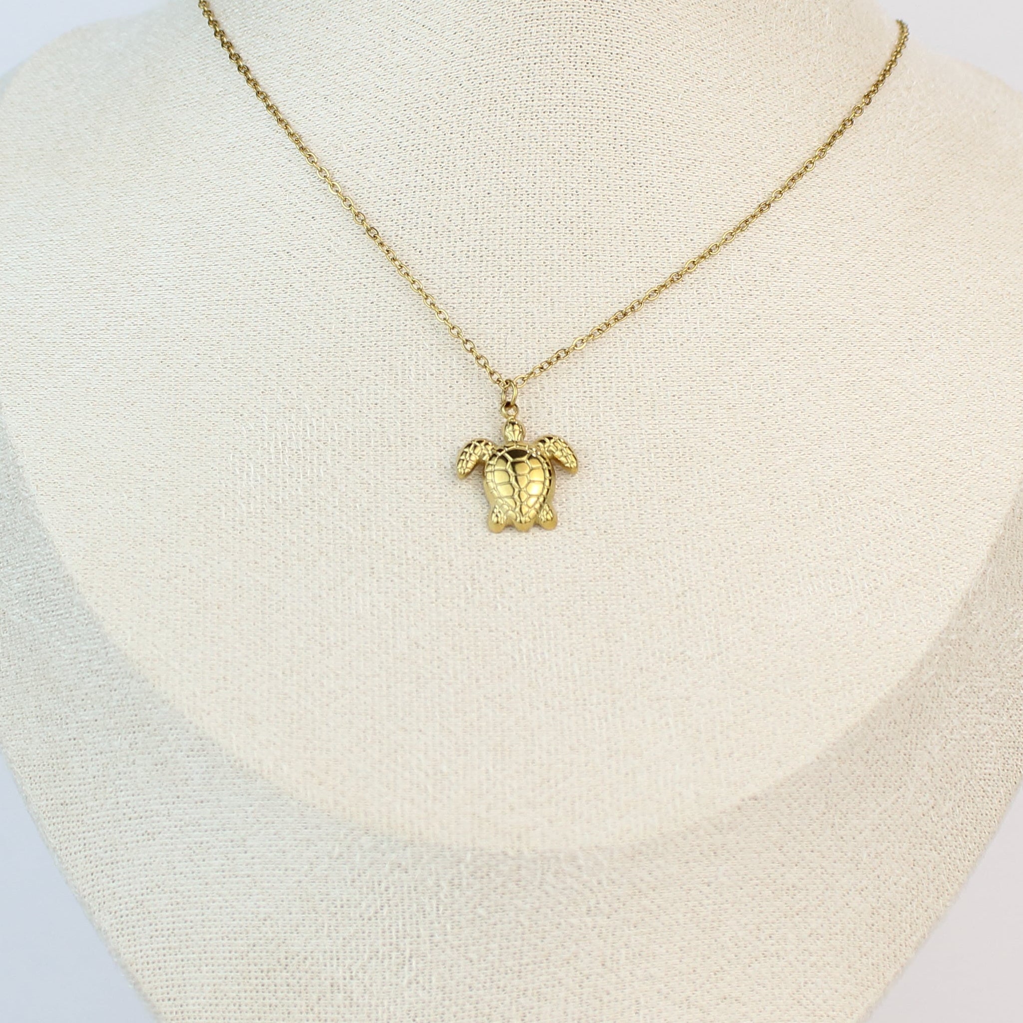 Golden Ocean Turtle Necklace