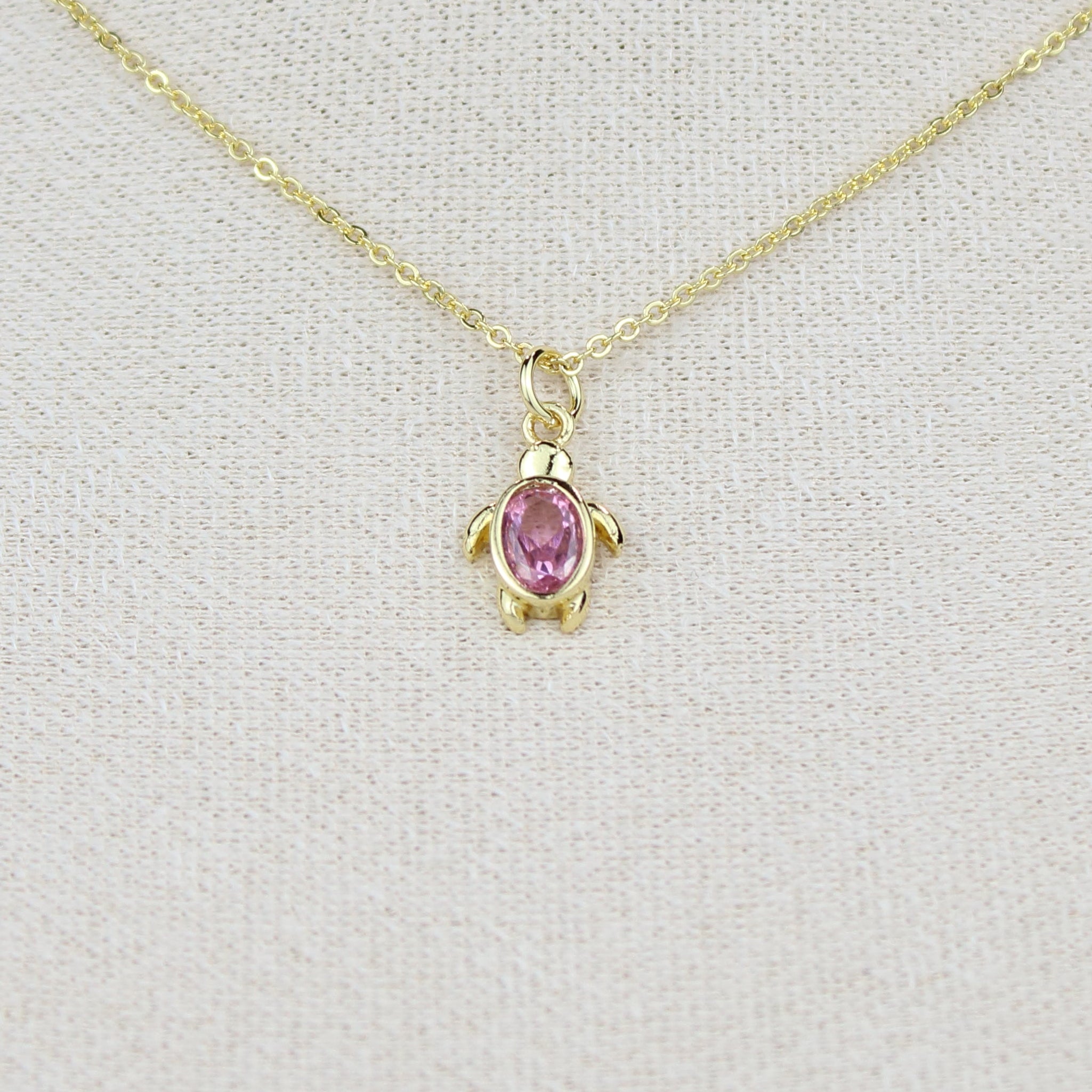 Blush Tide Turtle Necklace