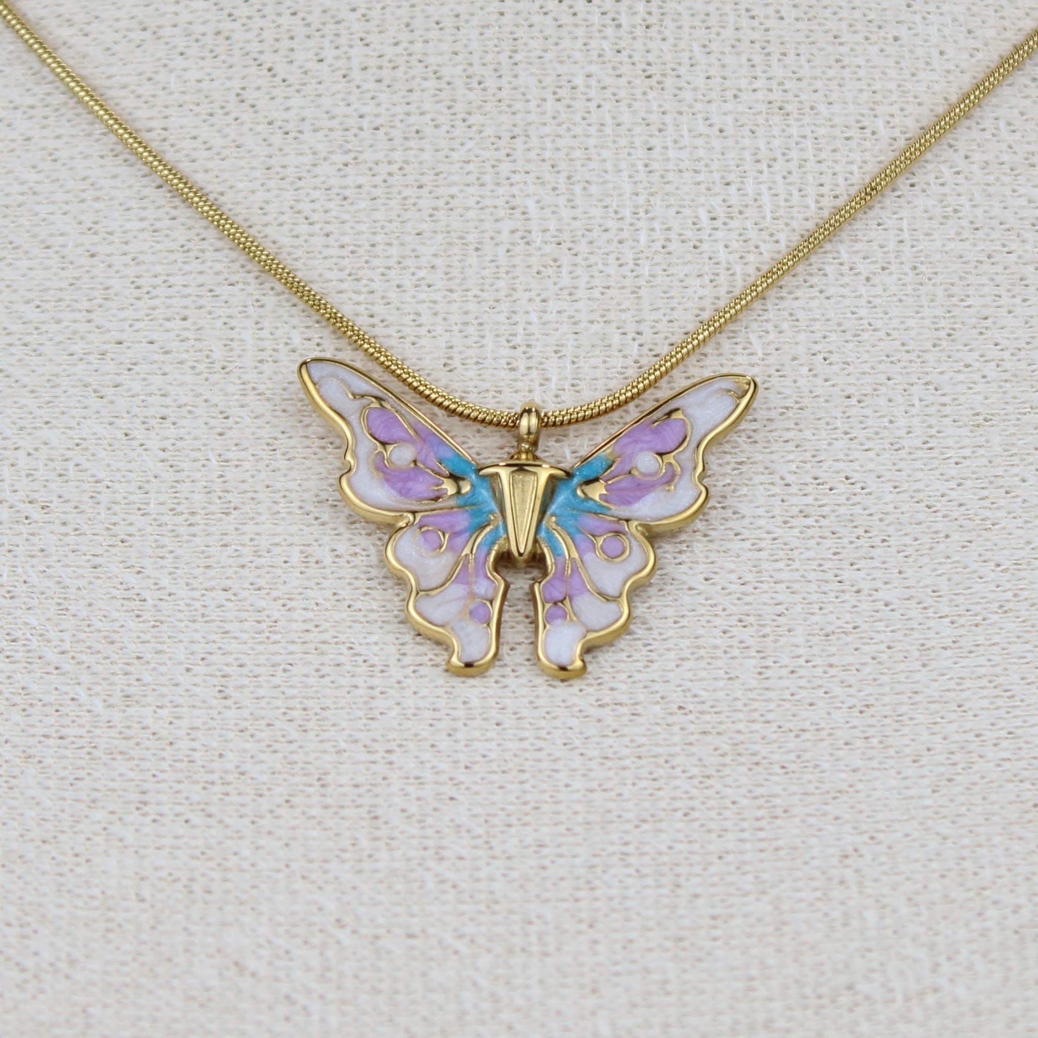 Lavender Butterfly Pendant