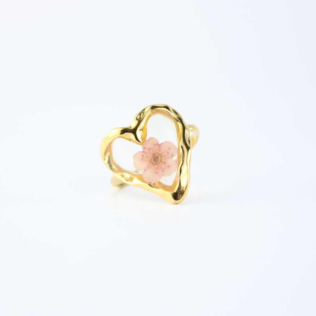 Blush Bloom Heart Ring