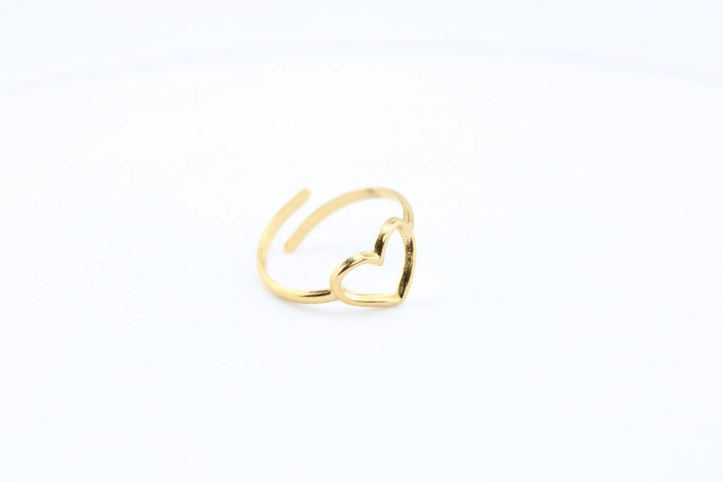 Luxe Glow Heart Adjustable Ring