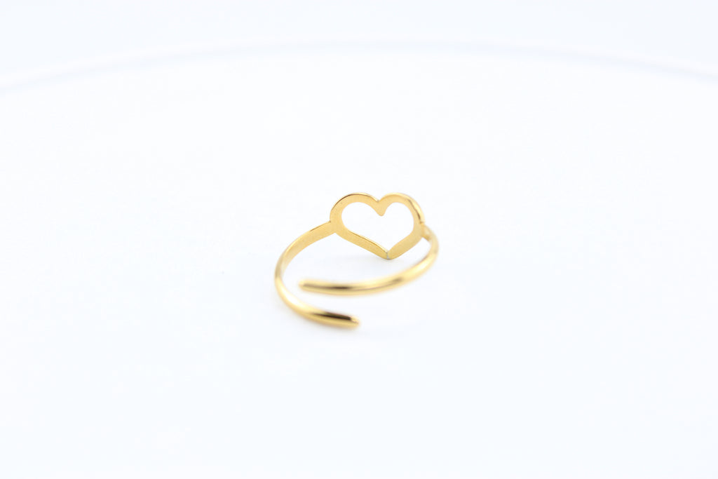 Luxe Glow Heart Adjustable Ring