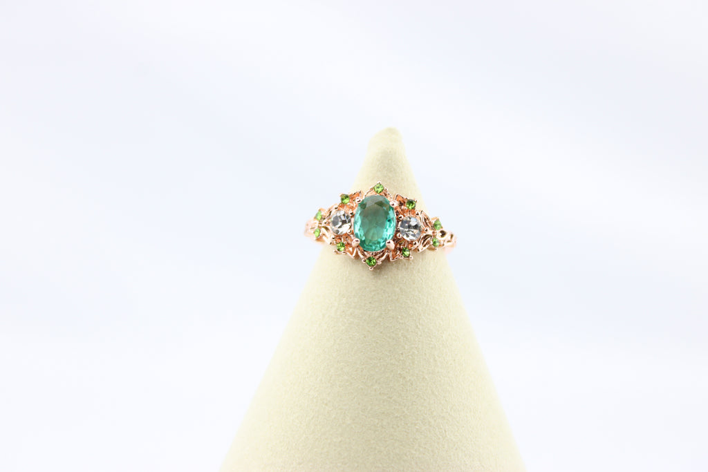 Rose Gold Vintage-Inspired Statement Ring