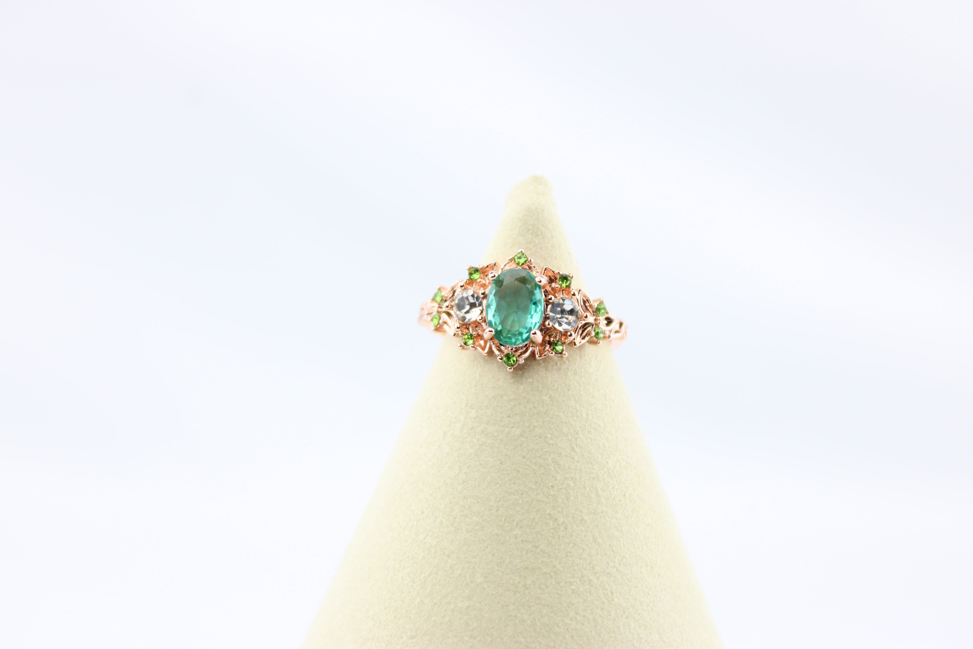 Rose Gold Vintage-Inspired Statement Ring