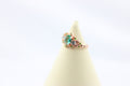 Enchanted Emerald Vine Ring – Rose Gold Plated