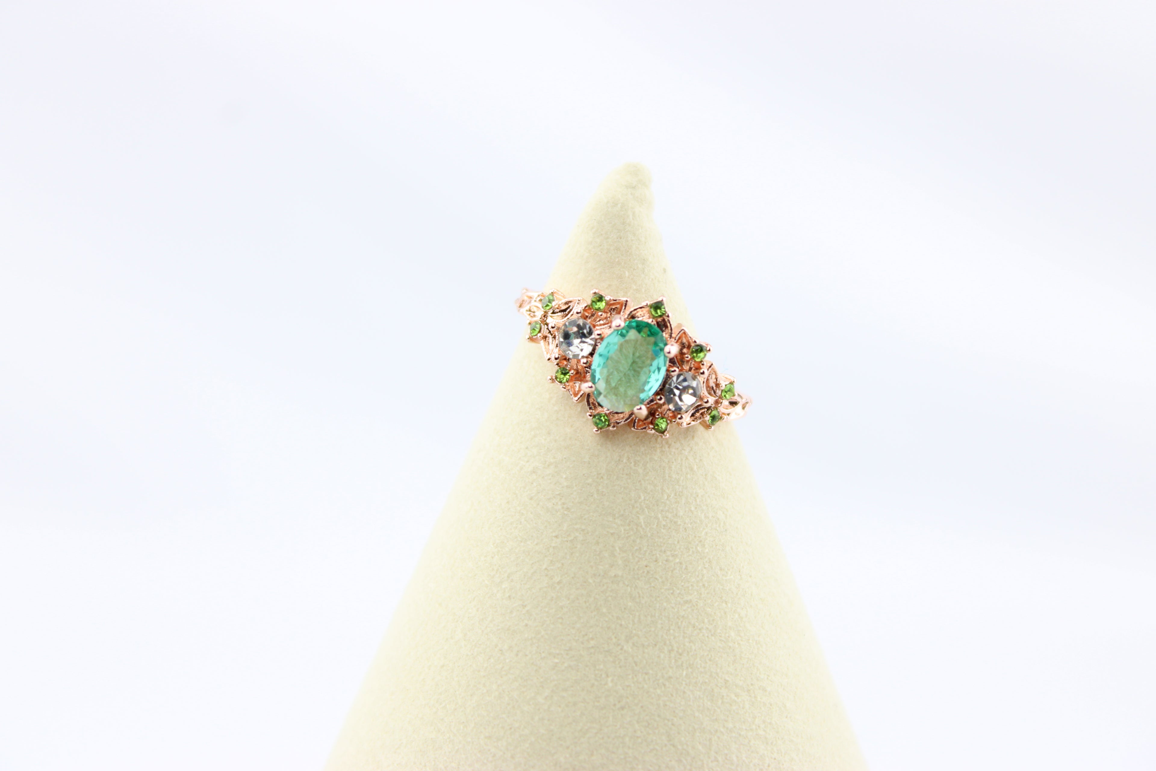 Rose Gold Vintage-Inspired Statement Ring