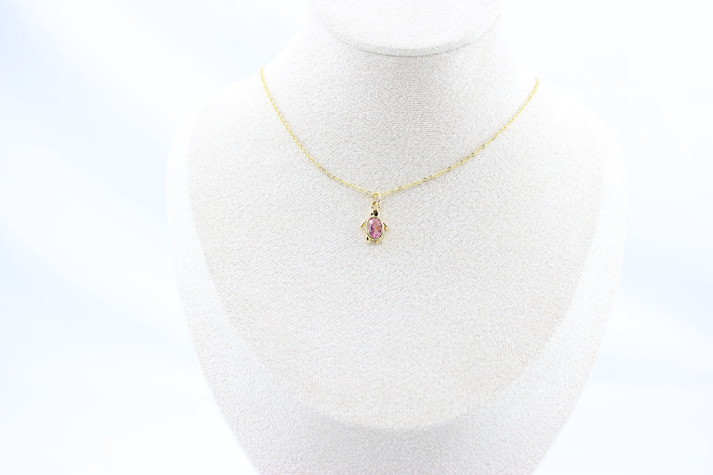 Blush Tide Turtle Necklace