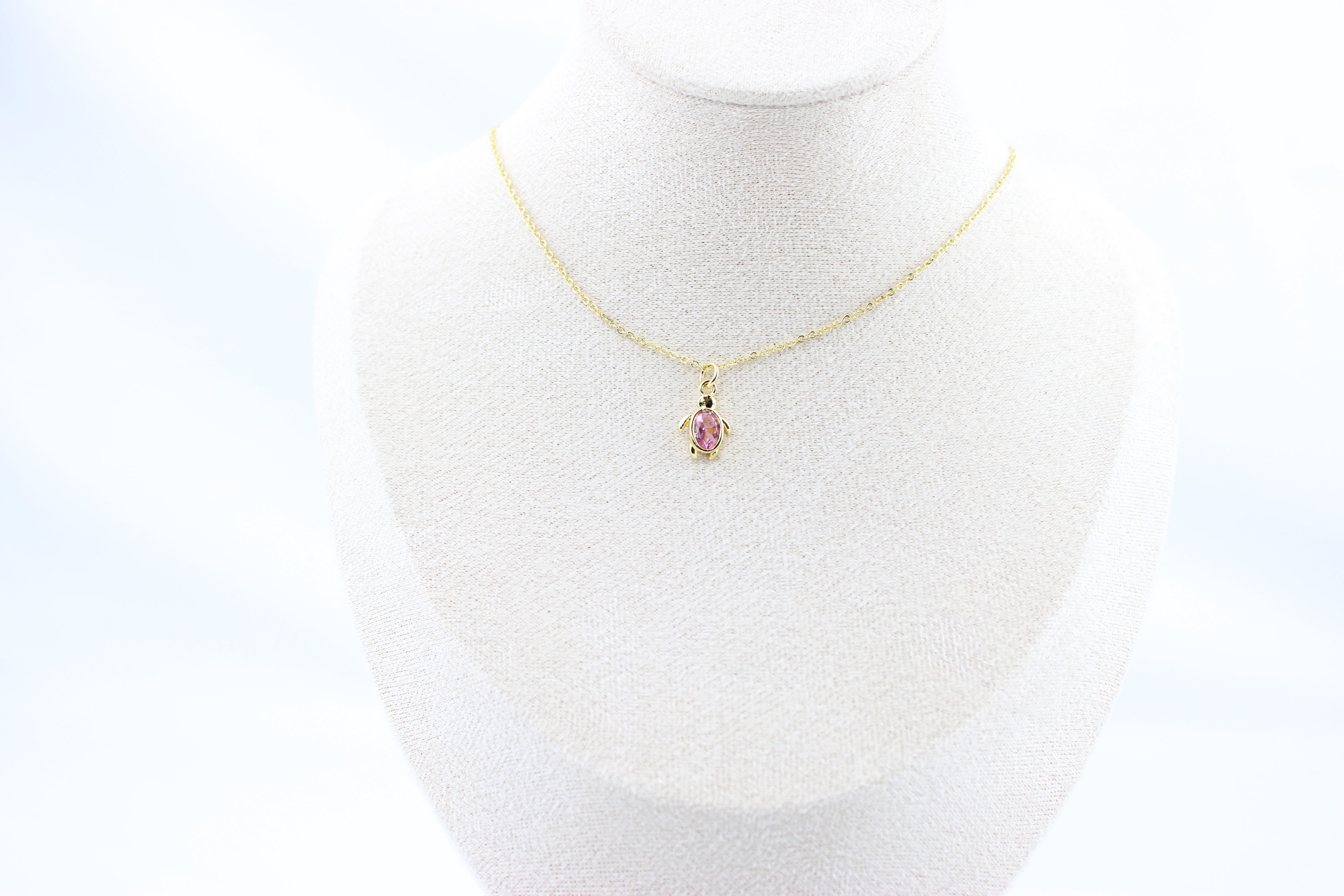 Blush Tide Turtle Necklace