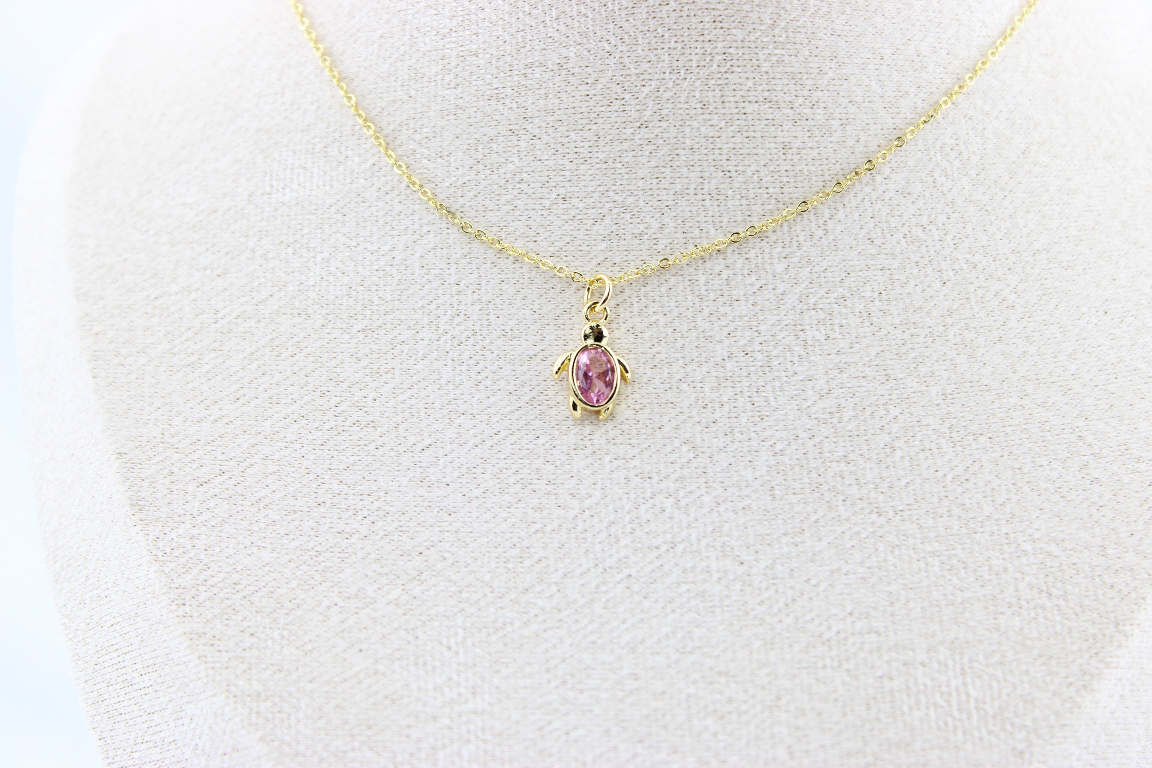 Blush Tide Turtle Necklace