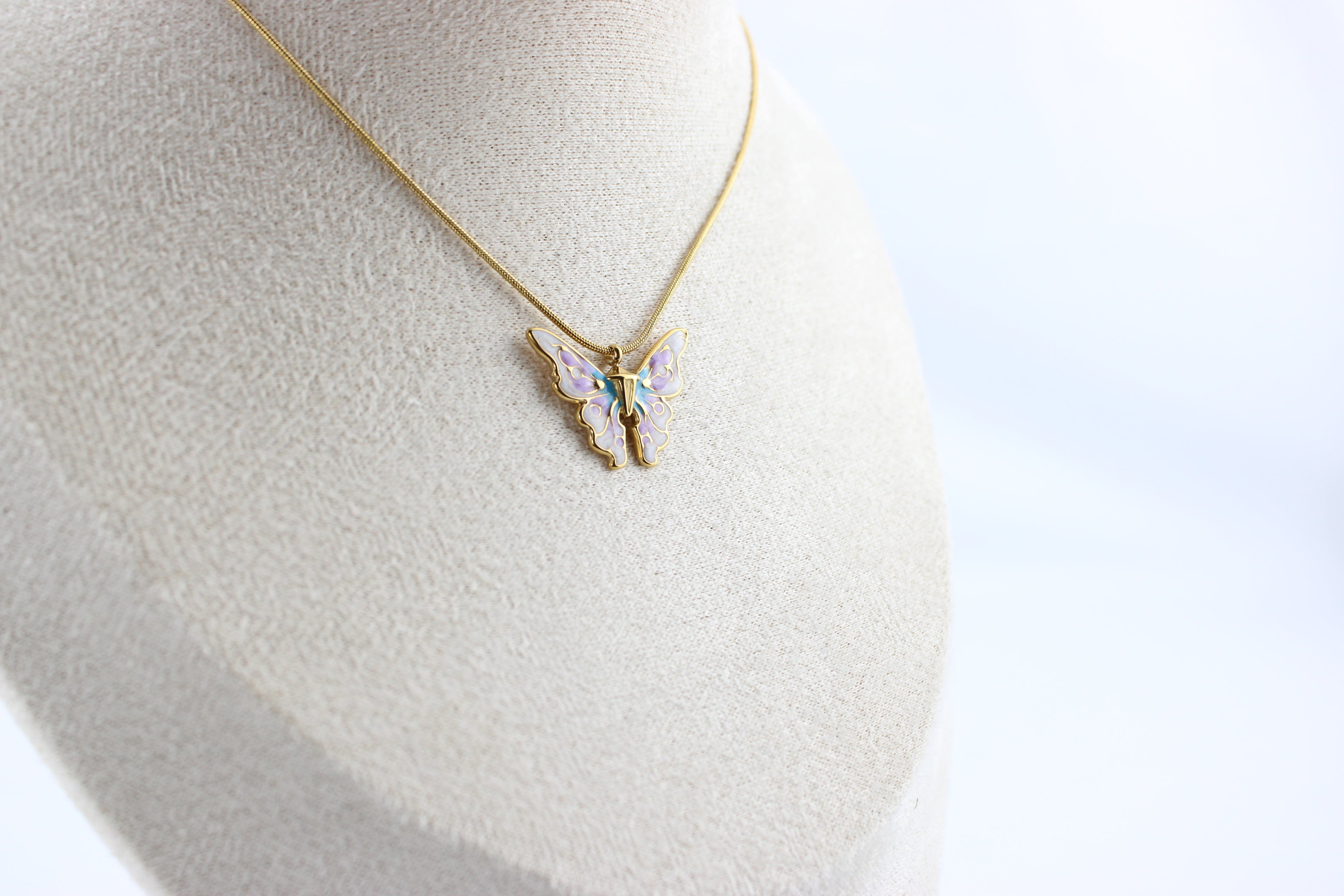 Lavender Butterfly Pendant