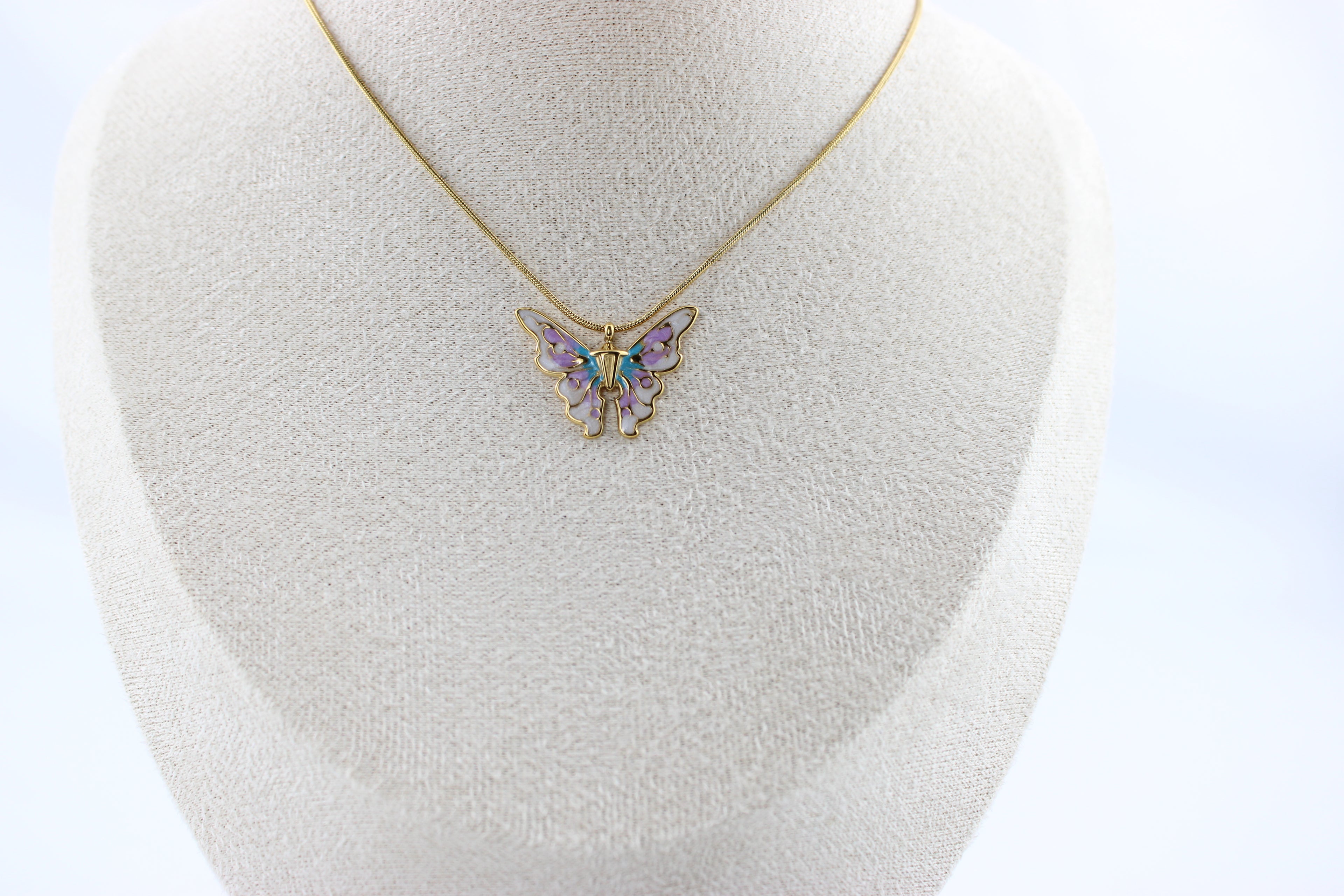 Lavender Butterfly Pendant