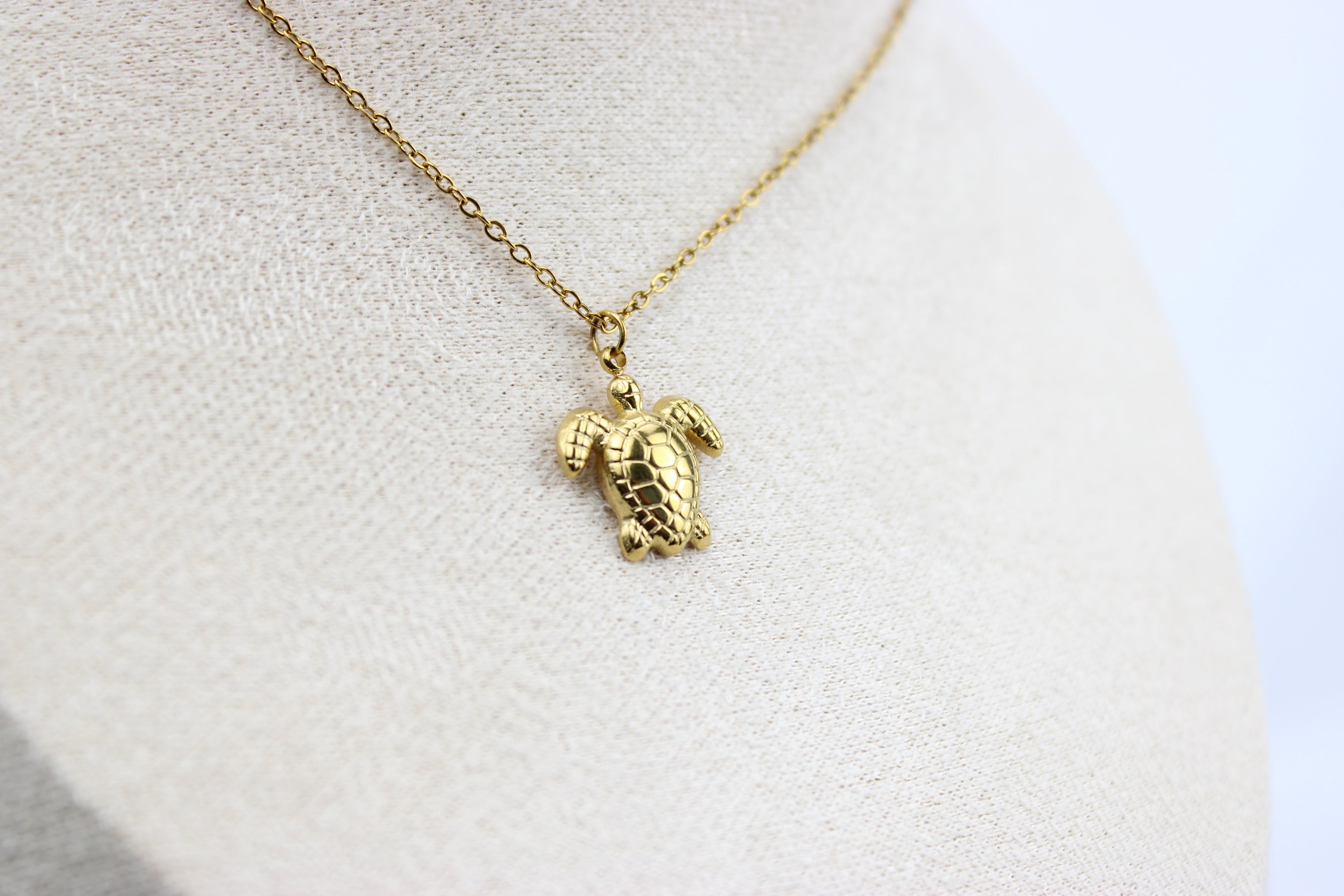 Golden Ocean Turtle Necklace
