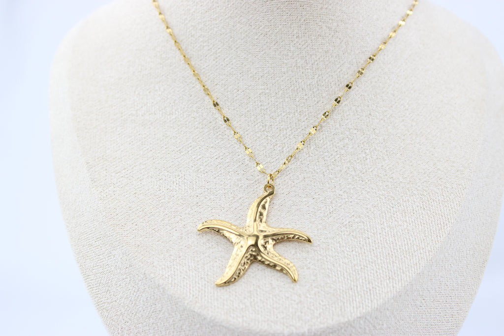 Golden Tide Starfish Necklace