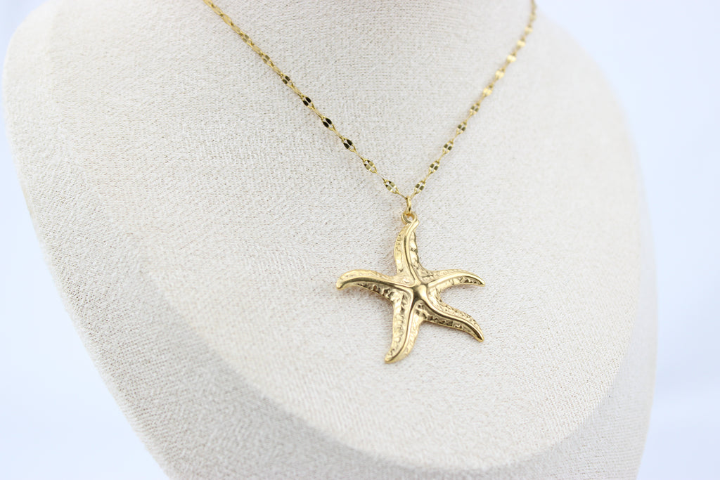 Golden Tide Starfish Necklace