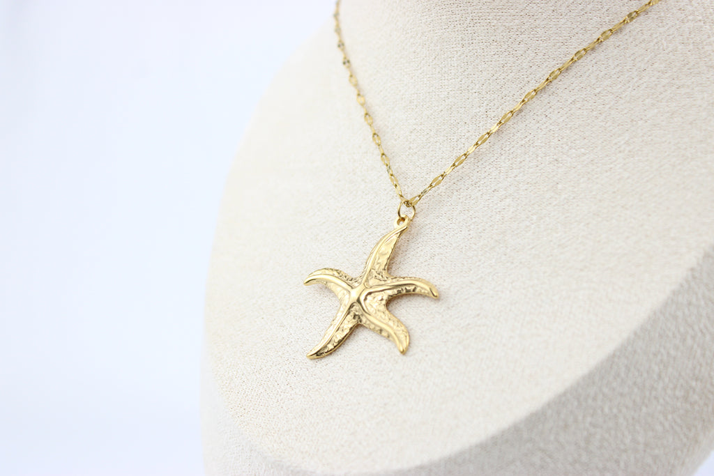 Golden Tide Starfish Necklace