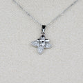 Silver Blossom Spark Necklace